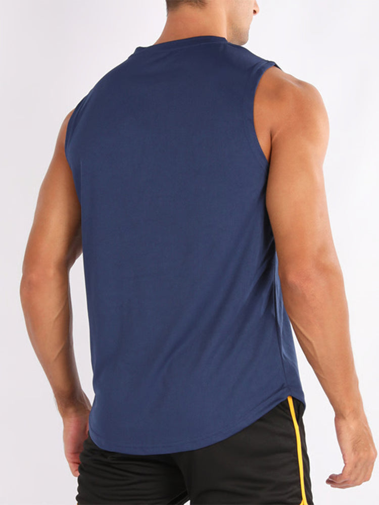 Summer Gym Vest Men Bodybuilding Sleeveless Sports Tank Top quick-drying mesh Fitness Running Tank Top Men Clothes