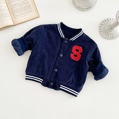 Winter Clothes, Infant Boys Astronaut Jacket with Cartoon Print, Cotton Thick Warm Coat for Kids Outerwear