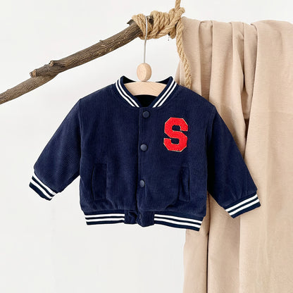 Winter Clothes, Infant Boys Astronaut Jacket with Cartoon Print, Cotton Thick Warm Coat for Kids Outerwear
