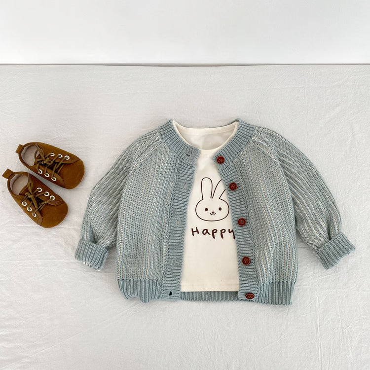 Clothes Autumn Collection, Girls Boys Two-Color Twists, Long Sleeve Braid Knitting Top
