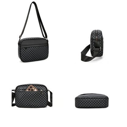 Mens Leather Crossbody Messenger Bag Lightweight Business Shoulder Bag