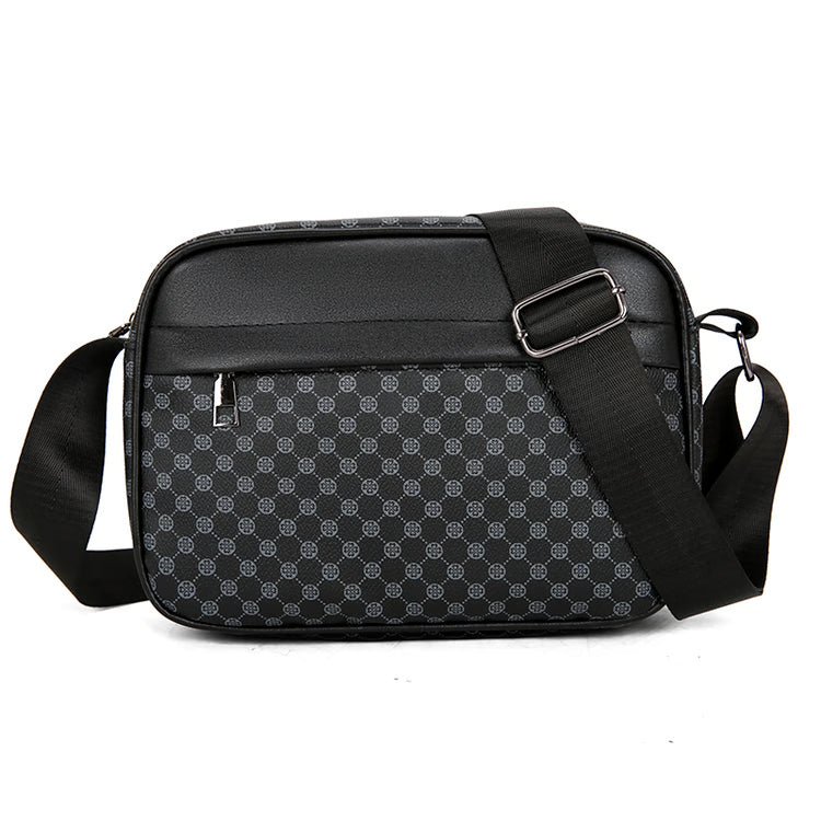 Mens Leather Crossbody Messenger Bag Lightweight Business Shoulder Bag