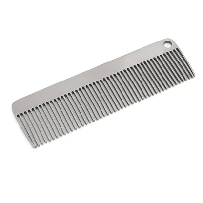 Titanium Alloy Keychain Comb Portable Grooming Tool for Travel Outdoor Everyday Carry