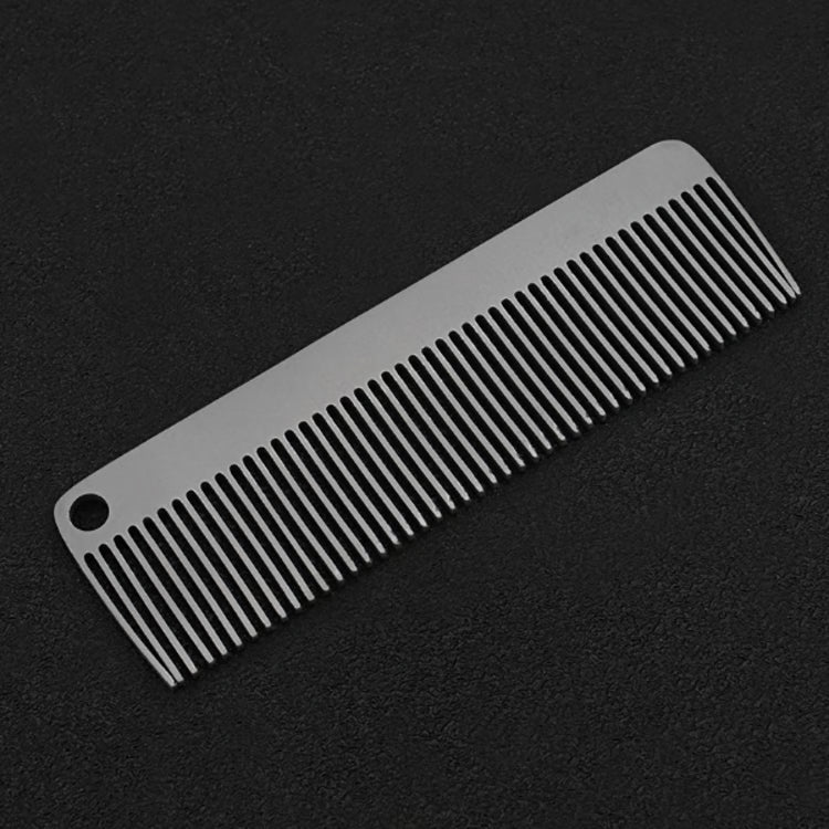 Titanium Alloy Keychain Comb Portable Grooming Tool for Travel Outdoor Everyday Carry