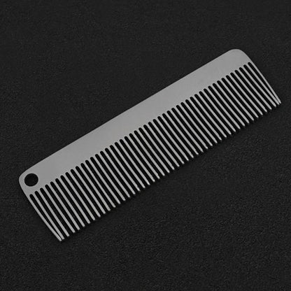 Titanium Alloy Keychain Comb Portable Grooming Tool for Travel Outdoor Everyday Carry