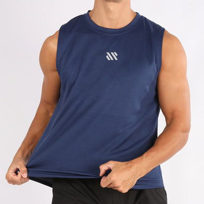 Summer Gym Vest Men Bodybuilding Sleeveless Sports Tank Top quick-drying mesh Fitness Running Tank Top Men Clothes